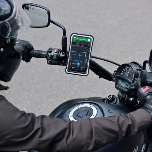 حامل هاتف دراجة نارية مغناطيسية | حامل الهاتف لمكافحة الدراجة النارية | تركيب هاتف دراجة نارية مقاومة للماء ، اتجاه 360 درجة in Kuwait