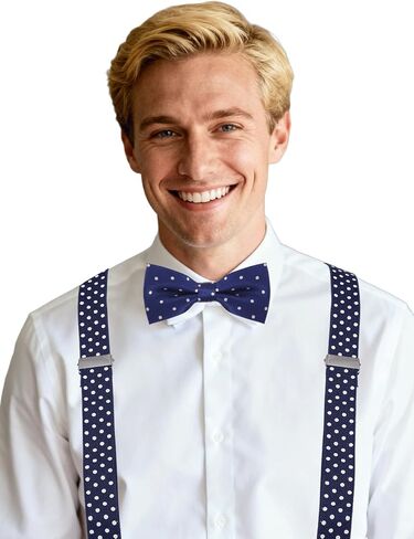 kakaco bow tie and argenders for men polka dot bowties costume in Kuwait
