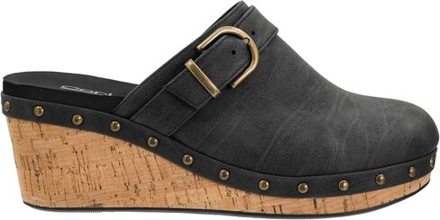 Corkys Footwear Womens Who Knew 2.5-Inch Wedge With An Adjustable Buckle Strap, Studded Cork Outsole, Elastic Gore, And Cushioned EVA Insoles For All Day Wear in Saudi Arabia