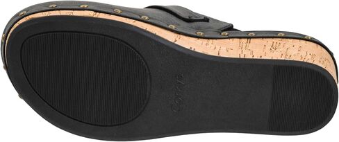 Corkys Footwear Womens Who Knew 2.5-Inch Wedge With An Adjustable Buckle Strap, Studded Cork Outsole, Elastic Gore, And Cushioned EVA Insoles For All Day Wear in Saudi Arabia
