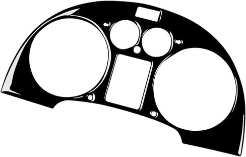 Chcury1 Dashboard Guage Pod Speedometer Panel Cover Surround Trim Carbon Fiber Piano Black For Audi TT 8N 01-2006 Car in Saudi Arabia