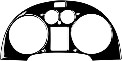 Chcury1 Dashboard Guage Pod Speedometer Panel Cover Surround Trim Carbon Fiber Piano Black For Audi TT 8N 01-2006 Car in Saudi Arabia