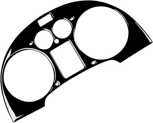 Chcury1 Dashboard Guage Pod Speedometer Panel Cover Surround Trim Carbon Fiber Piano Black For Audi TT 8N 01-2006 Car in Saudi Arabia