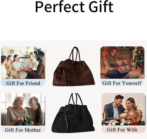Soft Suede Large Tote Bags for Women Fashion Vintage Top Handle Handbag Fashion Shoulder Hobo Bag with Cherry Pendant in Saudi Arabia