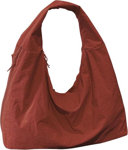 Slouchy Nylon Hobo Bag for Women Large Tote Underarm Shoulder Bag Travel Beach Gym Weekend Vacation in Kuwait