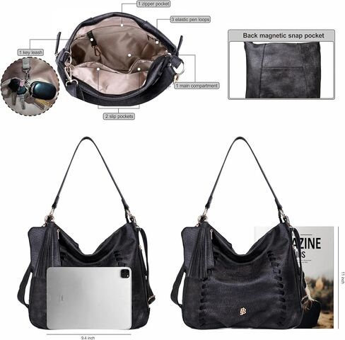 Julia Buxton Whip Stitch Vegan Leather Hobo Bag in Saudi Arabia
