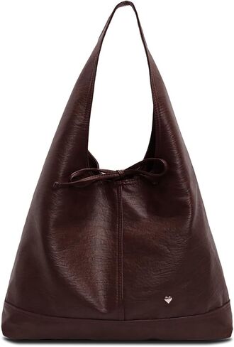 Leather Hobo Bags for Women Brown Purses Suede Purse Slouchy Tote Bag Suede Tote Bag Fall Winter Purses Handbag in Saudi Arabia