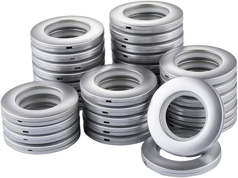 32 Pack Curtain Grommets,DeSS Inner Diameter 1-9/16"(40mm) Curtain Eyelet Rings Nanoscale Low Noise Roman Ring (Matt Silver) in Saudi Arabia