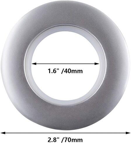 32 Pack Curtain Grommets,DeSS Inner Diameter 1-9/16"(40mm) Curtain Eyelet Rings Nanoscale Low Noise Roman Ring (Matt Silver) in Saudi Arabia