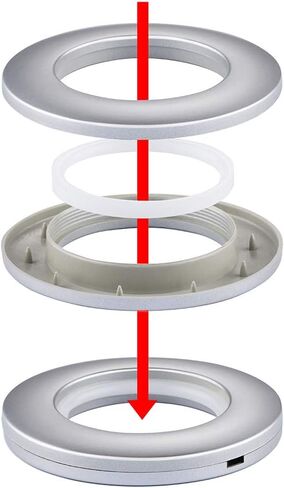 32 Pack Curtain Grommets,DeSS Inner Diameter 1-9/16"(40mm) Curtain Eyelet Rings Nanoscale Low Noise Roman Ring (Matt Silver) in Saudi Arabia