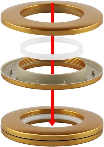32 Pack Curtain Grommets,DeSS Inner Diameter 1-9/16"(40mm) Curtain Eyelet Rings Nanoscale Low Noise Roman Ring (Matt Silver) in Saudi Arabia