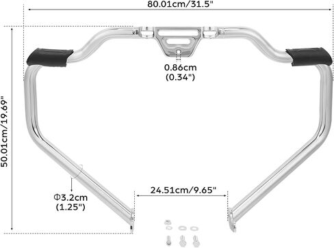 TCMT Engine Guard Guard Bar Fit for Harley Forward Control Models Fat Bod Fat Boy Low Rider Street Bob 2018-2024 Softail Slim Sport Glide 2018-2021 Deluxe Breakout 2018-2020 in Kuwait