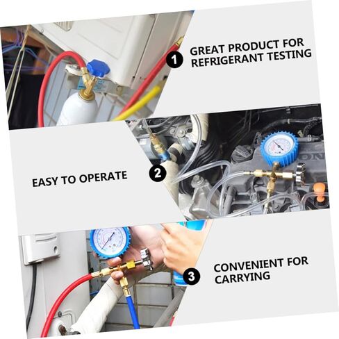 أداة قياس ضغط الهواء في Zerodeko Automotive Airmotive Gauge Gauge الأداء الموثوق لأنظمة التبريد التي يسهل تشغيلها لاستخدام السيارات في المنزل تصميم متين in Kuwait