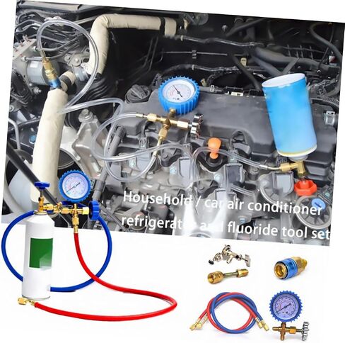 أداة قياس ضغط الهواء في Zerodeko Automotive Airmotive Gauge Gauge الأداء الموثوق لأنظمة التبريد التي يسهل تشغيلها لاستخدام السيارات في المنزل تصميم متين in Kuwait