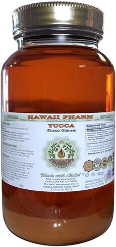 Hawaii Pharm Yucca Alcohol-Free Liquid Extract, Yucca (Yucca Glauca) Dried Root Glycerite Natural Herbal Supplement, USA 2 fl.oz in Saudi Arabia