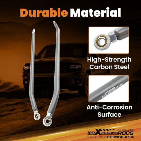 MaxPeedingrods Crossover Touring Kit لجيب Cherokee XJ Wrangler TJ LJ Grand Cherokee ZJ Comanche MJ ، مقابل 2.5 بوصة أو أكثر من التعليق المرفق ، رابط السحب/رابط التعادل in Saudi Arabia