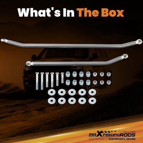 MaxPeedingrods Crossover Touring Kit لجيب Cherokee XJ Wrangler TJ LJ Grand Cherokee ZJ Comanche MJ ، مقابل 2.5 بوصة أو أكثر من التعليق المرفق ، رابط السحب/رابط التعادل in Saudi Arabia