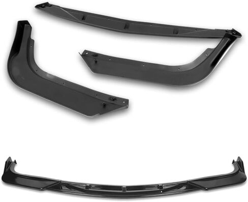Q1-TECH, 9-Piece Front Bumper Lip & Side Skirt Extensions Diffuser Compatible with 2008-2013 Infiniti G37 Coupe/2DR Only, Front Bumper Lip Spoiler Air Chin Body Splitter ABS (Painted Black) in Saudi Arabia