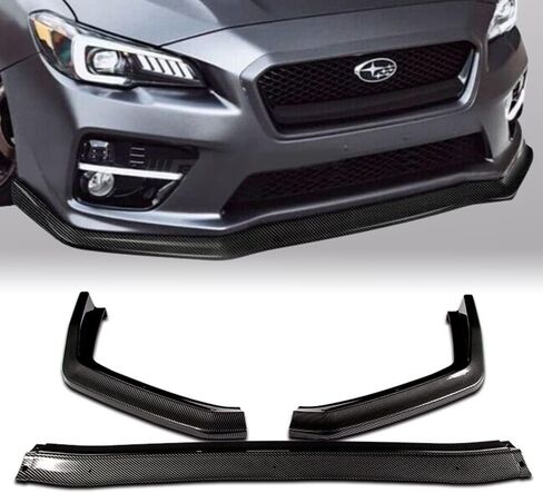 Q1-TECH, 9-Piece Front Bumper Lip & Side Skirt Extensions Diffuser Compatible with 2015 2016 2017 2018 2019 2020 2021 Subaru WRX STI Sedan, Front Lip Spoiler Body Splitter ABS (Painted Carbon) in Saudi Arabia