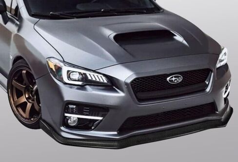 Q1-TECH, 9-Piece Front Bumper Lip & Side Skirt Extensions Diffuser Compatible with 2015 2016 2017 2018 2019 2020 2021 Subaru WRX STI Sedan, Front Lip Spoiler Body Splitter ABS (Painted Carbon) in Saudi Arabia