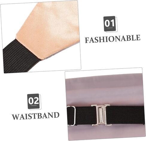 partykindom men cummerbund for tuxedo evening weistband material material matchs in Saudi Arabia