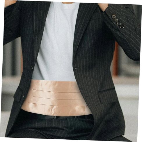 partykindom men cummerbund for tuxedo evening weistband material material matchs in Saudi Arabia