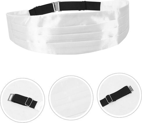 Men Solid Color Tuxedo Cummerbund Elegant Waist Band for Formal Events Comfortable Fit for Groomsmen Special Occasions Stylish Accessory for Weddings Prom in Saudi Arabia