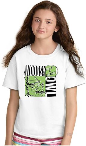 Woodsy Owl Give A Hoot Whistle Crewneck T Shirts Boy Girl in Saudi Arabia