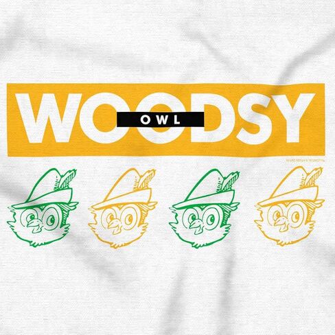 Cool Retro Woodsy Owl Nature Lover Crewneck T Shirts Boy Girl in Saudi Arabia