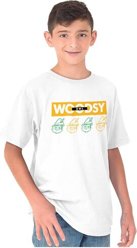 Cool Retro Woodsy Owl Nature Lover Crewneck T Shirts Boy Girl in Saudi Arabia