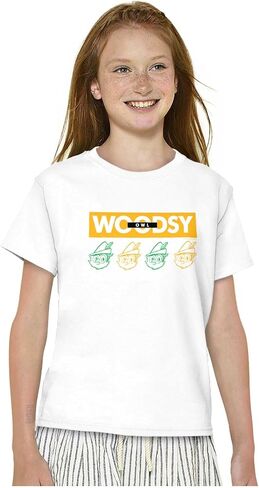 Cool Retro Woodsy Owl Nature Lover Crewneck T Shirts Boy Girl in Saudi Arabia