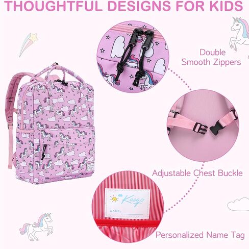 Kasqo Kids Backpack, Lightweight Toddler Backpack Children Bookbag for Preschool Kindergarten with Chest Strap in Kuwait