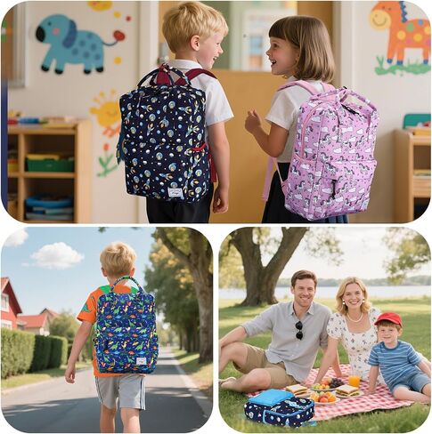 Kasqo Kids Backpack, Lightweight Toddler Backpack Children Bookbag for Preschool Kindergarten with Chest Strap in Kuwait