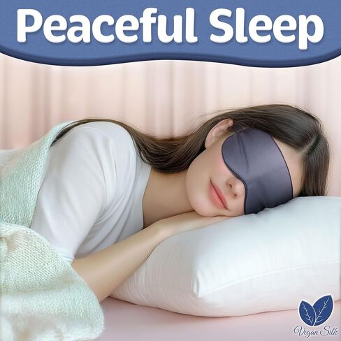 100% Tencel Eye Mask - Sleeping Mask, Sleep Eye Mask Men, Light Blocking Sleep Masks for Women, Sleep+mask Eye Shade Cover for Travel, Night Eye Masks Sleep Blindfold Eye Pillow Blackout Black Eyemask in Saudi Arabia