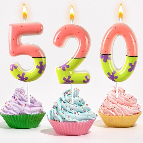تزيين كعكة عيد الميلاد التاسع ، الأخضر والوردي مع شمعة عيد ميلاد مطبوعة الأرجواني ، مناسبة لمستلزمات حفلات الكاريكاتير في المحيط وزينة الاحتفال (الوردي 9) in Kuwait
