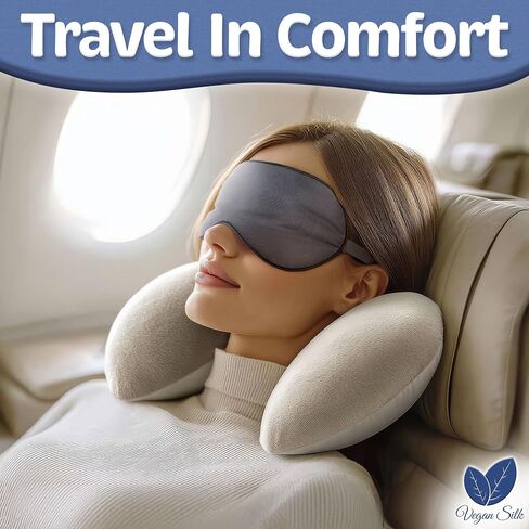 100% Tencel Eye Mask - Sleeping Mask, Sleep Eye Mask Men, Light Blocking Sleep Masks for Women, Sleep+mask Eye Shade Cover for Travel, Night Eye Masks Sleep Blindfold Eye Pillow Blackout Black Eyemask in Saudi Arabia