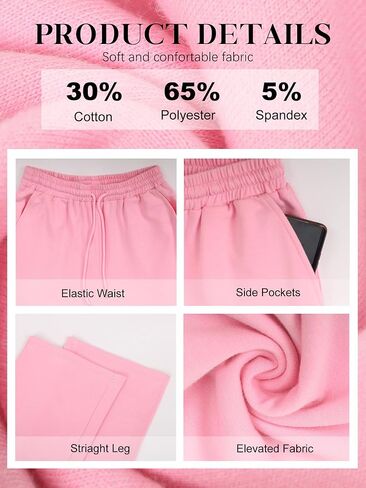 Wide Leg Sweatpants Women Lounge Pants Baggy Track Drawstring Lightweight Sweat Pants with Pockets in Saudi Arabia