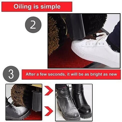Polishing Shoes Machine,Electric Household Shoe Shine Machine, Automatic Induction Shoe Polisher, Stainless Steel Shoeshine Machine, Vertical Household Shoeshine(咖啡色) in Saudi Arabia