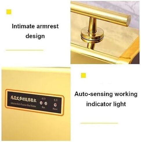 Polishing Shoes Machine,Electric Household Shoe Shine Machine, Automatic Induction Shoe Polisher, Stainless Steel Shoeshine Machine, Vertical Household Shoeshine(咖啡色) in Saudi Arabia