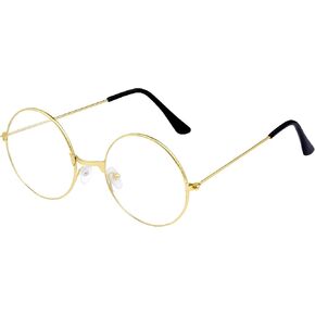 نظارات Hoyuwak Retro Round Classes Clear Lens Circle Clirces Frescription Frescription Frame Round Round Costume Eyeglasses for Women Men in Kuwait