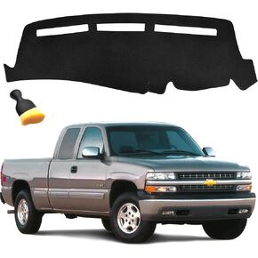 GZSH DASH COVER MAT FIT لـ GMC Sierra/Chevy Silverado 1500 2500 3500 HD 1999-2006 ， GMC Yukon/Yukon XL/Chevy Suburban/Tahoe Avalanche 2000-2006 مع فرشاة الغبار | سهلة التثبيت | | غطاء كامل | in Kuwait