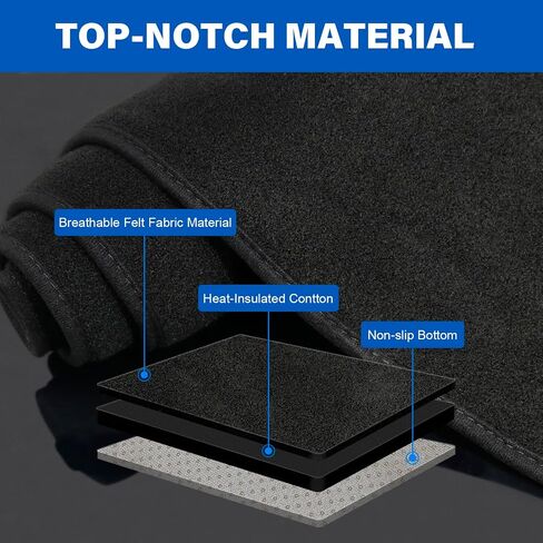 Dash Cover for 2016-2022 2023 Toyota Tacoma Dashboard Cover Mat, Sunshade Non-Slip Center Console Sunshield Protector Mat Pad (Black Trim) in Saudi Arabia