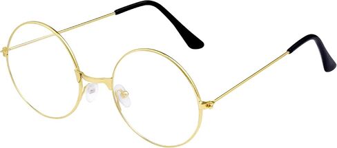 نظارات Hoyuwak Retro Round Classes Clear Lens Circle Clirces Frescription Frescription Frame Round Round Costume Eyeglasses for Women Men in Kuwait
