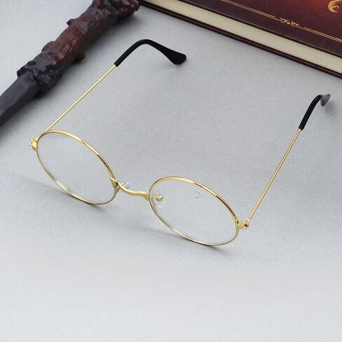 نظارات Hoyuwak Retro Round Classes Clear Lens Circle Clirces Frescription Frescription Frame Round Round Costume Eyeglasses for Women Men in Kuwait
