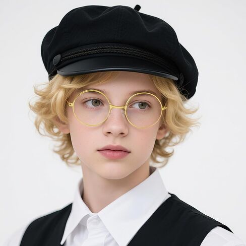 نظارات Hoyuwak Retro Round Classes Clear Lens Circle Clirces Frescription Frescription Frame Round Round Costume Eyeglasses for Women Men in Kuwait