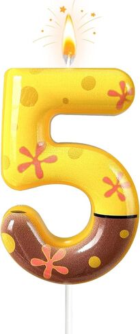 9th Birthday Cake Decoration, Playful Green and Pink with Purple Printed Number 9 Birthday Candle, Suitable for Ocean Cartoon Theme Party Supplies and Celebration Decorations(Pink 9) in Kuwait