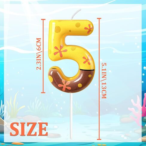 9th Birthday Cake Decoration, Playful Green and Pink with Purple Printed Number 9 Birthday Candle, Suitable for Ocean Cartoon Theme Party Supplies and Celebration Decorations(Pink 9) in Kuwait