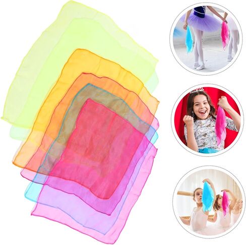 Kisangel 12PCS Dance Sclves for Shoggling Performance Props Fluorescent لموسيقى الرقص وزينة الحفلات in Kuwait