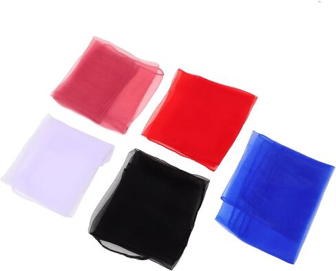 Zerodeko 5Pcs Colorful Juggling Scarves Dance Square Scarves for Performance Props Versatile and Lightweight and Easy to Carry in Saudi Arabia