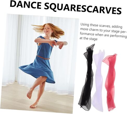 Zerodeko 5Pcs Colorful Juggling Scarves Dance Square Scarves for Performance Props Versatile and Lightweight and Easy to Carry in Saudi Arabia